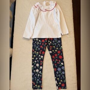 The Beaufort Bonnet Company White and Navy Floral Set